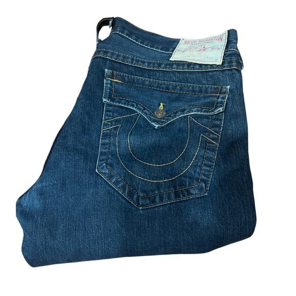 True Religion Ricky Loose Blue Mens Jeans Size 38 - Picture 1 of 11